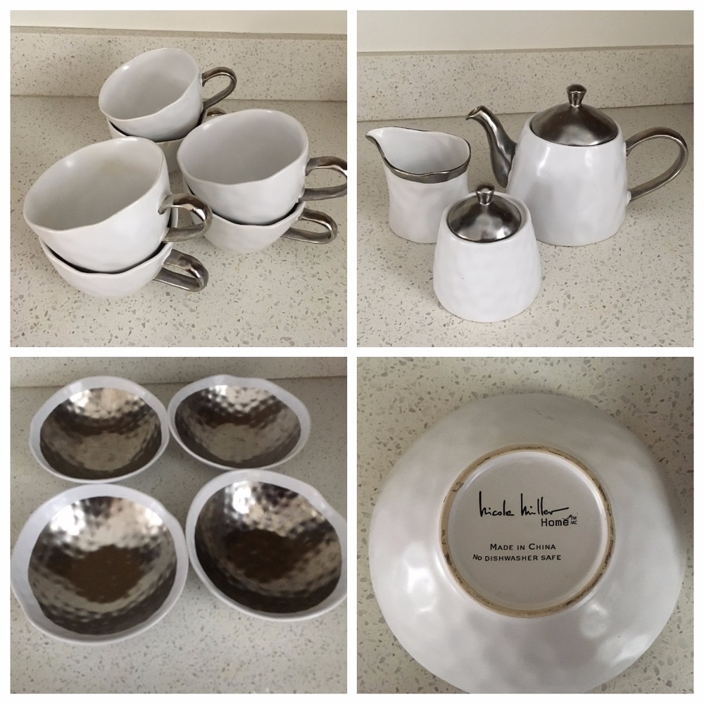 Nicole Miller Tea and Bowl Set